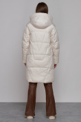 Купить Пальто утепленное молодежное зимнее женское бежевого цвета 586826B, фото 4
