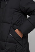 Купить Пальто утепленное молодежное зимнее женское черного цвета 586826Ch, фото 13