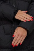 Купить Пальто утепленное молодежное зимнее женское черного цвета 586826Ch, фото 15