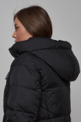 Купить Пальто утепленное молодежное зимнее женское черного цвета 586826Ch, фото 21