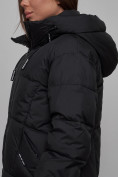 Купить Пальто утепленное молодежное зимнее женское черного цвета 586826Ch, фото 22