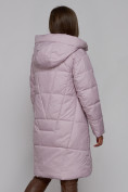 Купить Пальто утепленное молодежное зимнее женское фиолетового цвета 586826F, фото 20