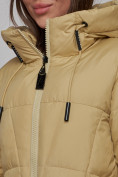 Купить Пальто утепленное молодежное зимнее женское горчичного цвета 586826G, фото 13