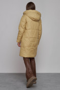Купить Пальто утепленное молодежное зимнее женское горчичного цвета 586826G, фото 21