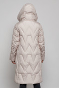 Купить Пальто утепленное молодежное зимнее женское бежевого цвета 586828B, фото 13