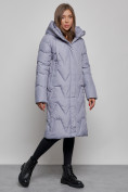 Купить Пальто утепленное молодежное зимнее женское голубого цвета 586828Gl, фото 2