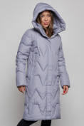Купить Пальто утепленное молодежное зимнее женское голубого цвета 586828Gl, фото 6