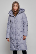Купить Пальто утепленное молодежное зимнее женское голубого цвета 586828Gl, фото 8