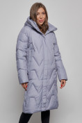 Купить Пальто утепленное молодежное зимнее женское голубого цвета 586828Gl, фото 9