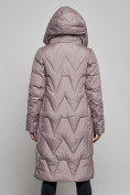 Купить Пальто утепленное молодежное зимнее женское коричневого цвета 586828K, фото 7
