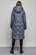 Купить Пальто утепленное молодежное зимнее женское темно-синего цвета 586828TS, фото 4
