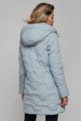 Купить Зимняя женская куртка молодежная с капюшоном бирюзового цвета 586832Br, фото 19