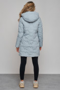Купить Зимняя женская куртка молодежная с капюшоном бирюзового цвета 586832Br, фото 7