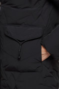 Купить Зимняя женская куртка молодежная с капюшоном черного цвета 586832Ch, фото 11