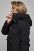 Купить Зимняя женская куртка молодежная с капюшоном черного цвета 586832Ch, фото 15