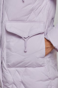 Купить Зимняя женская куртка молодежная с капюшоном фиолетового цвета 586832F, фото 10