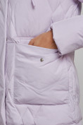 Купить Зимняя женская куртка молодежная с капюшоном фиолетового цвета 586832F, фото 9