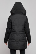 Купить Зимняя женская куртка молодежная с капюшоном черного цвета 589003Ch, фото 14