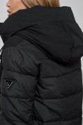 Купить Зимняя женская куртка молодежная с капюшоном черного цвета 589006Ch, фото 15
