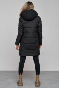 Купить Зимняя женская куртка молодежная с капюшоном черного цвета 589006Ch, фото 4