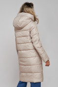 Купить Пальто утепленное молодежное зимнее женское бежевого цвета 589098B, фото 9