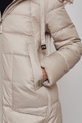 Купить Пальто утепленное молодежное зимнее женское бежевого цвета 589098B, фото 14
