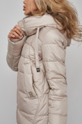 Купить Пальто утепленное молодежное зимнее женское бежевого цвета 589098B, фото 17