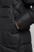 Купить Пальто утепленное молодежное зимнее женское черного цвета 589098Ch, фото 11