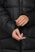 Купить Пальто утепленное молодежное зимнее женское черного цвета 589098Ch, фото 12