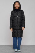 Купить Пальто утепленное молодежное зимнее женское черного цвета 589098Ch, фото 5