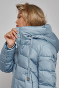 Купить Пальто утепленное молодежное зимнее женское голубого цвета 589098Gl, фото 15