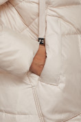 Купить Пальто утепленное молодежное зимнее женское светло-бежевого цвета 589098SB, фото 14