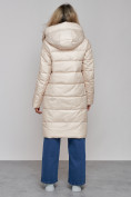Купить Пальто утепленное молодежное зимнее женское светло-бежевого цвета 589098SB, фото 4
