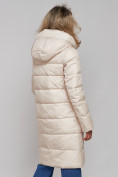 Купить Пальто утепленное молодежное зимнее женское светло-бежевого цвета 589098SB, фото 7
