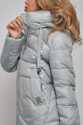 Купить Пальто утепленное молодежное зимнее женское светло-зеленого цвета 589098ZS, фото 13