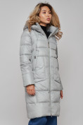 Купить Пальто утепленное молодежное зимнее женское светло-зеленого цвета 589098ZS, фото 18