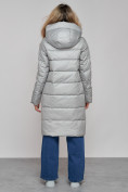 Купить Пальто утепленное молодежное зимнее женское светло-зеленого цвета 589098ZS, фото 4