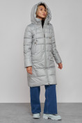 Купить Пальто утепленное молодежное зимнее женское светло-зеленого цвета 589098ZS, фото 6