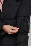 Купить Зимняя женская куртка модная с капюшоном черного цвета 589827Ch, фото 10