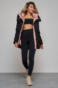 Купить Зимняя женская куртка модная с капюшоном черного цвета 589827Ch, фото 14