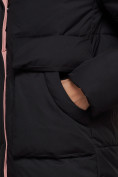 Купить Зимняя женская куртка модная с капюшоном черного цвета 589827Ch, фото 9