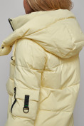 Купить Зимняя женская куртка модная с капюшоном желтого цвета 589827J, фото 16