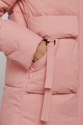 Купить Зимняя женская куртка модная с капюшоном розового цвета 589827R, фото 13
