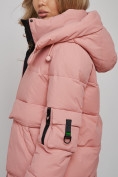Купить Зимняя женская куртка модная с капюшоном розового цвета 589827R, фото 14