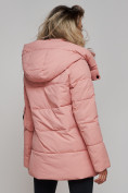 Купить Зимняя женская куртка модная с капюшоном розового цвета 589827R, фото 21
