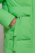 Купить Зимняя женская куртка модная с капюшоном зеленого цвета 589827Z, фото 11