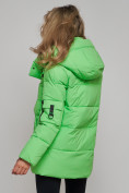 Купить Зимняя женская куртка модная с капюшоном зеленого цвета 589827Z, фото 21