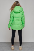 Купить Зимняя женская куртка модная с капюшоном зеленого цвета 589827Z, фото 4