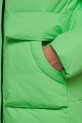 Купить Зимняя женская куртка модная с капюшоном зеленого цвета 589827Z, фото 8