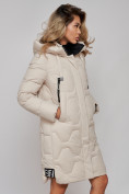 Купить Пальто утепленное молодежное зимнее женское бежевого цвета 589899B, фото 10